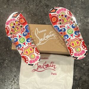 Loubi Flip spikes Donna flat. Size 9. In original box